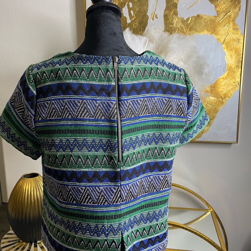 Multi Colored Cotton And Polyester Blend Fitted S… - image 3